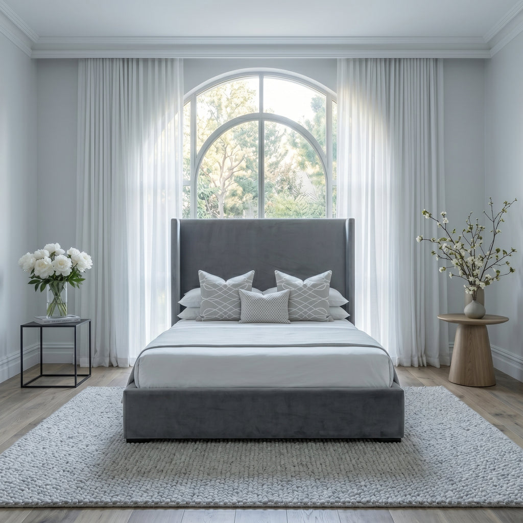 Jane Wingback Velvet Bed Frame