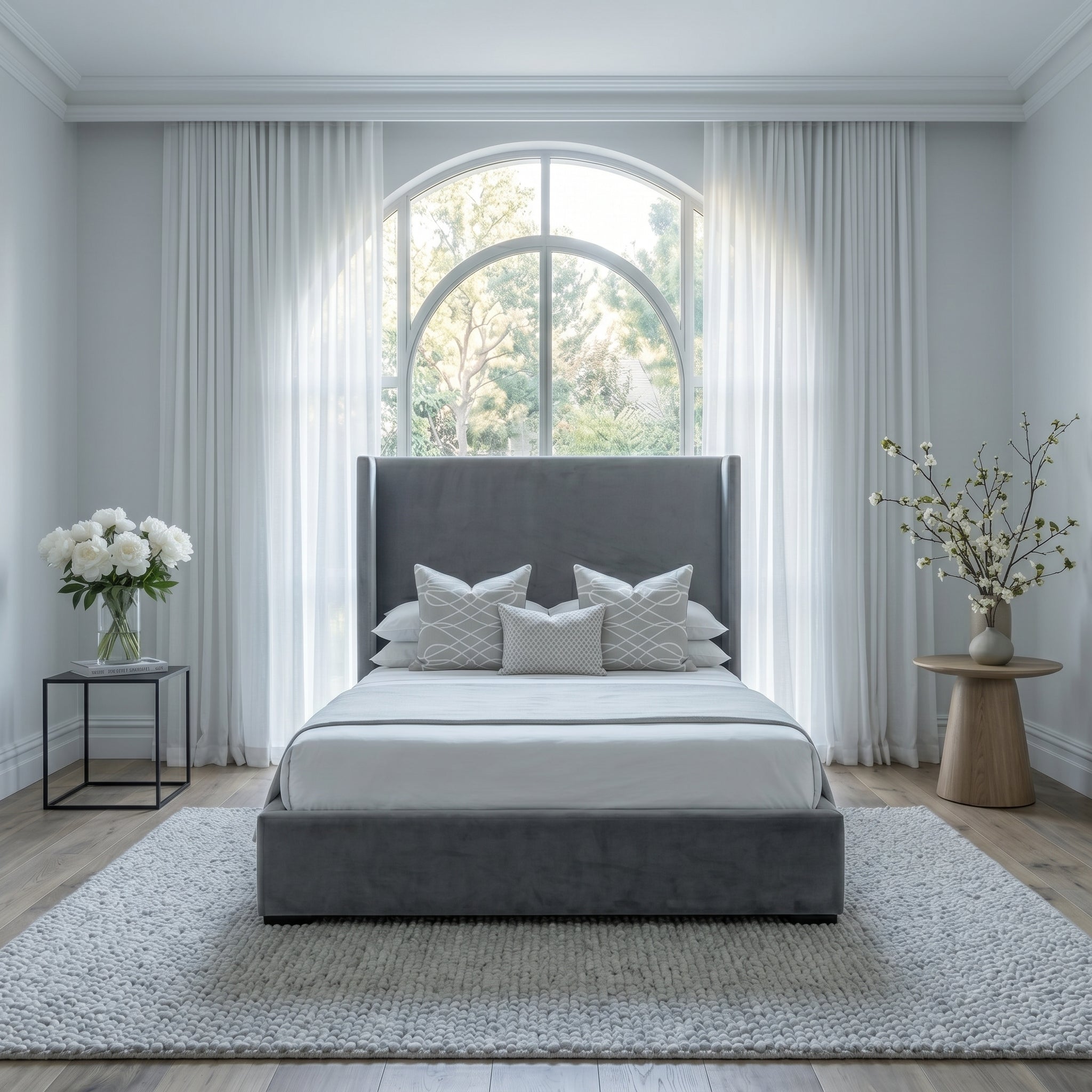 Jane Wingback Velvet Bed Frame