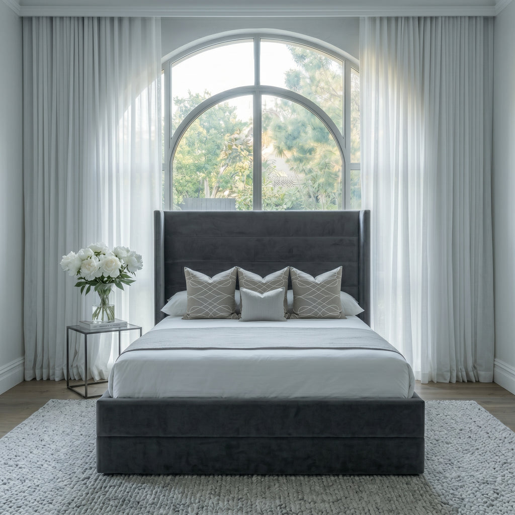 Jassi Luxury Wingback Bed Frame
