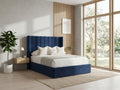 Rosemary Velvet Wingback Bed Frame