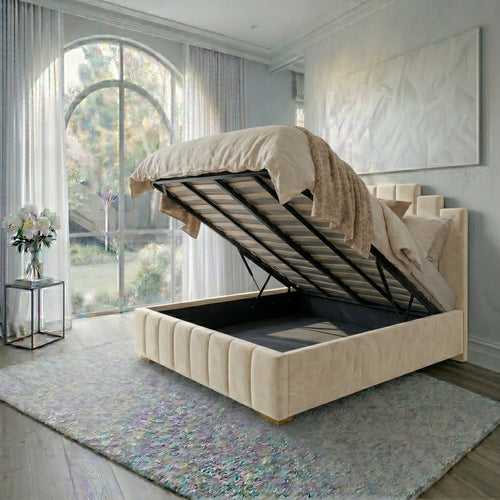 2026 Art Deco Ottoman Storage Bed Frame Collection