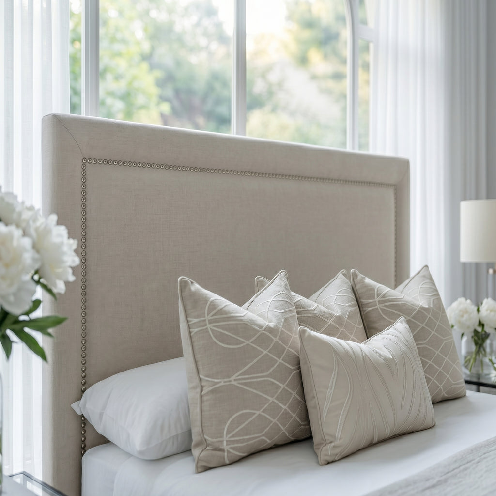 Hannah Studded Upholstered Bed Frame