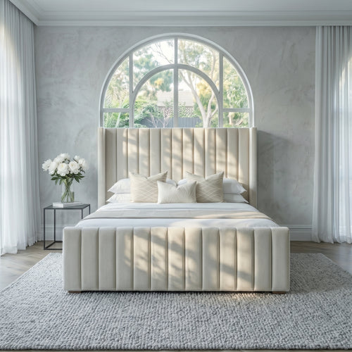 Arezzo Lined Wingback Bed