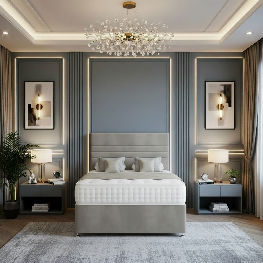 isabela divan bed, storage divan bed uk, luxury divan bed frame, divan bed with drawers, upholstered divan bed, pocket sprung mattress bed, memory foam divan bed, handmade uk bed frame, bedroom storage bed, modern divan bed set