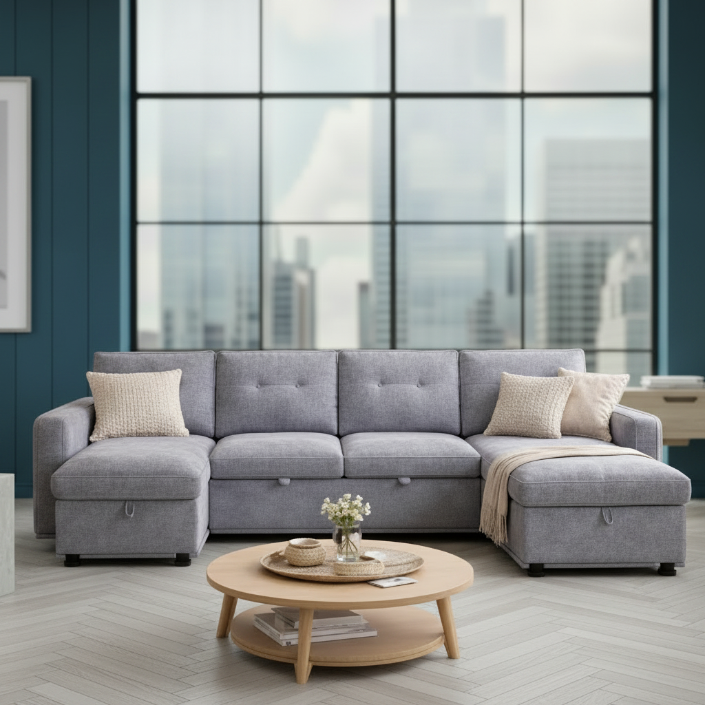 lissa sofa bed, u shape corner sofa, grey sofa bed, corner sofa bed, large u shape sofa, storage sofa bed, convertible sofa bed, modern corner sofa, living room sofa bed, space saving sofa bed 🛋️