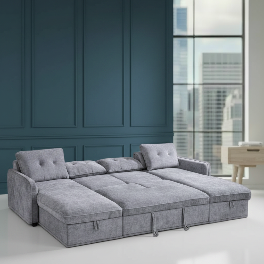 lissa sofa bed, u shape corner sofa, grey sofa bed, corner sofa bed, large u shape sofa, storage sofa bed, convertible sofa bed, modern corner sofa, living room sofa bed, space saving sofa bed 🛋️