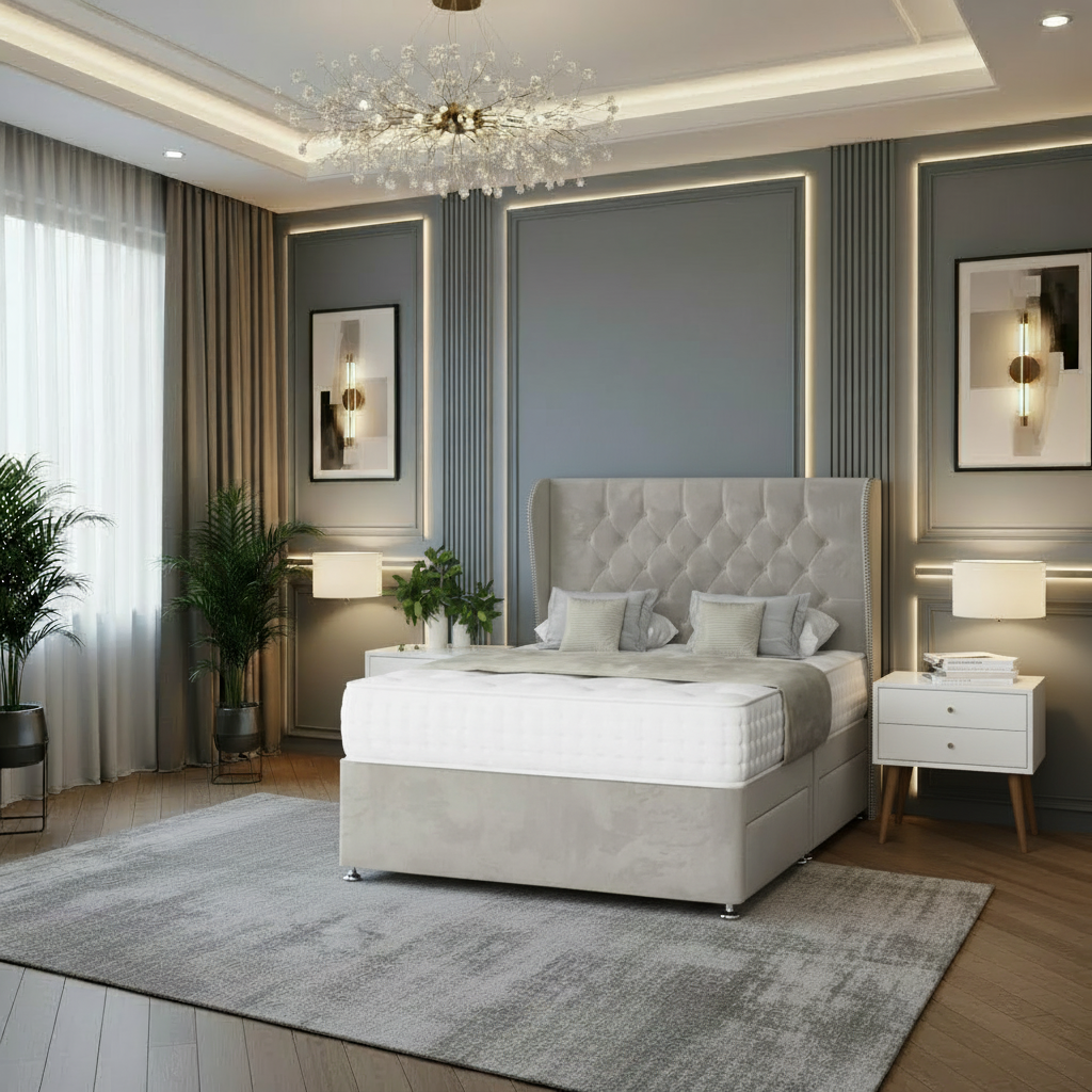 Luxury Seoul Wing Beading Bed