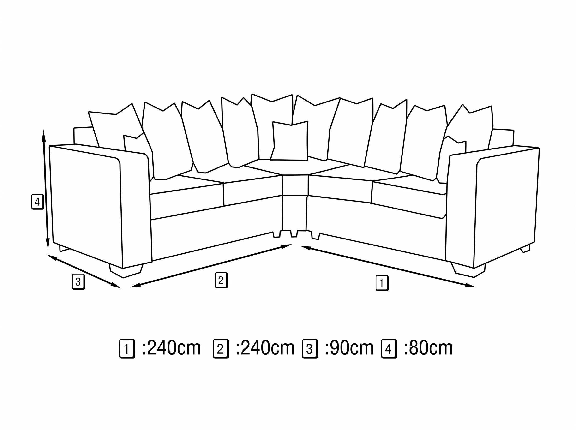 The BISHOPE  U-Shaped Sofa
