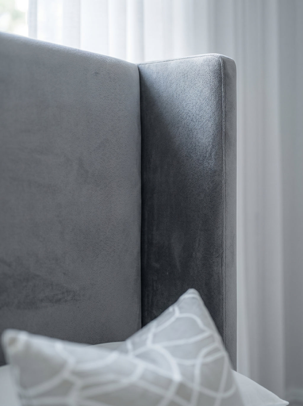 Jane Wingback Velvet Bed Frame