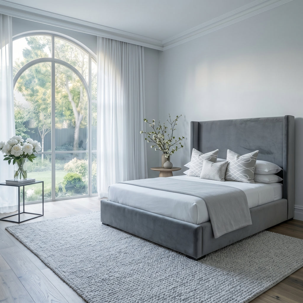 Jane Wingback Velvet Bed Frame