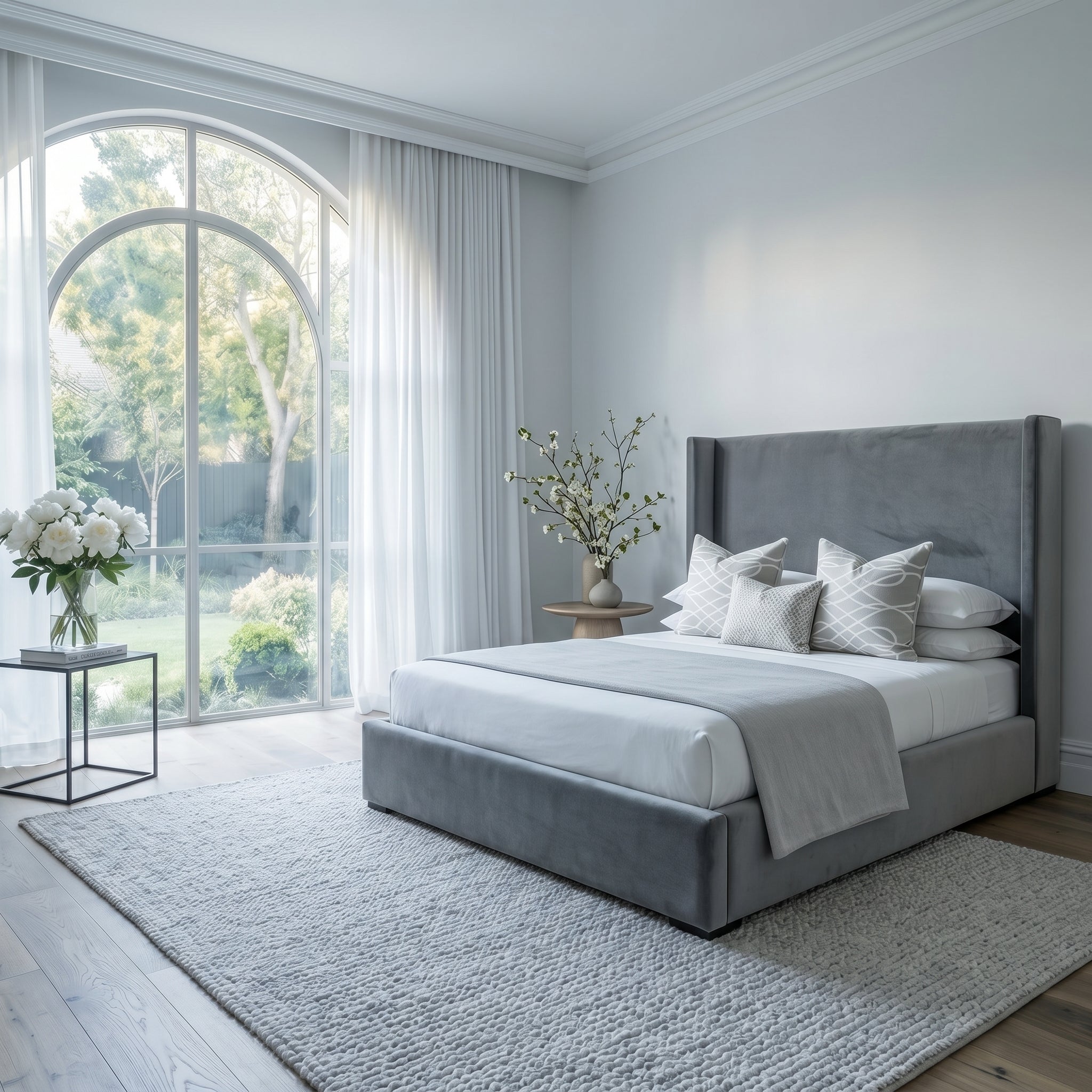 Jane Wingback Velvet Bed Frame