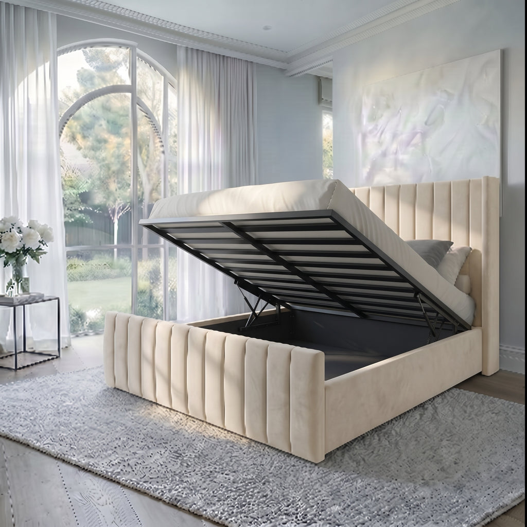 Bilbao Wingback Ottoman Storage Bed