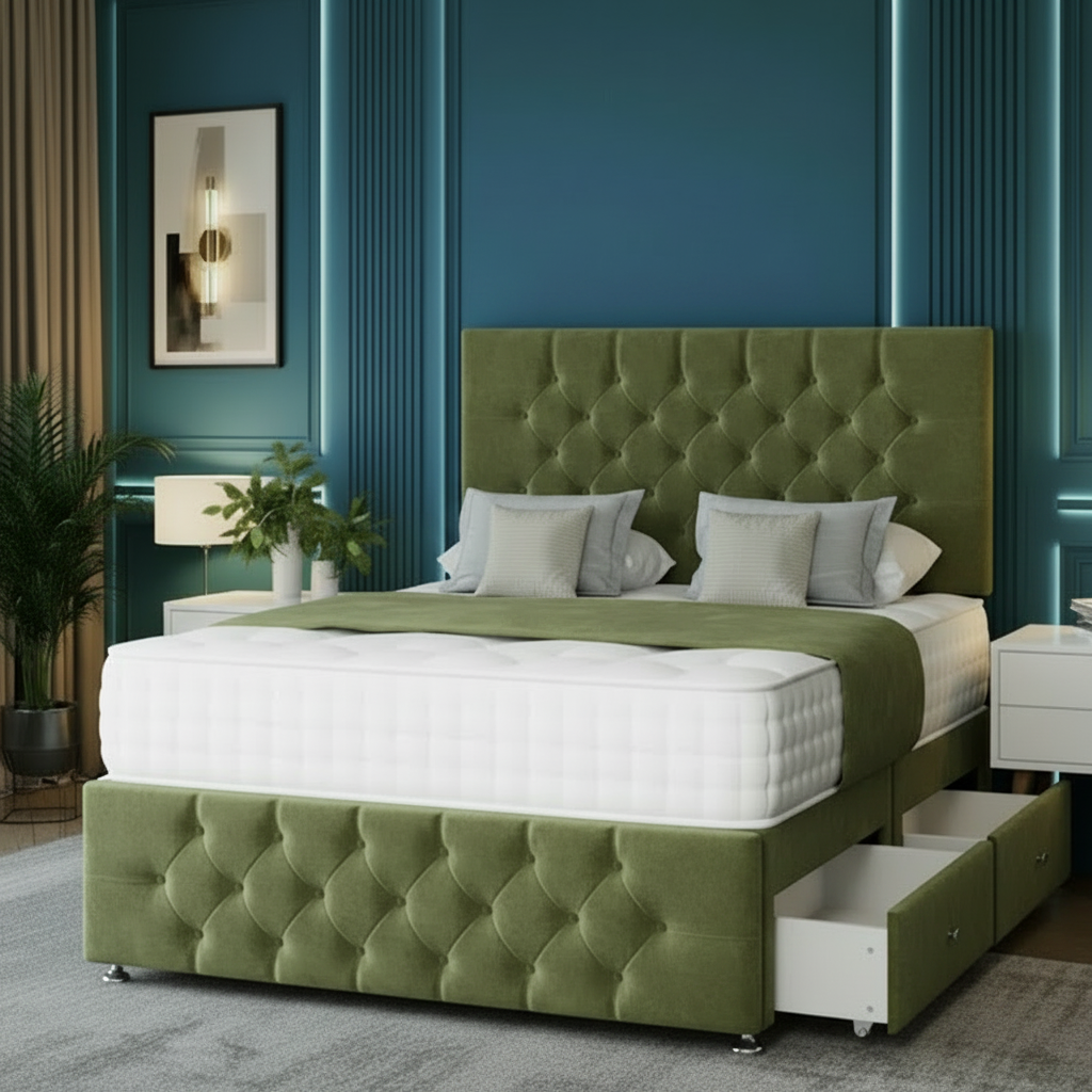 Luxury Chesterfield Divan Storage Bed