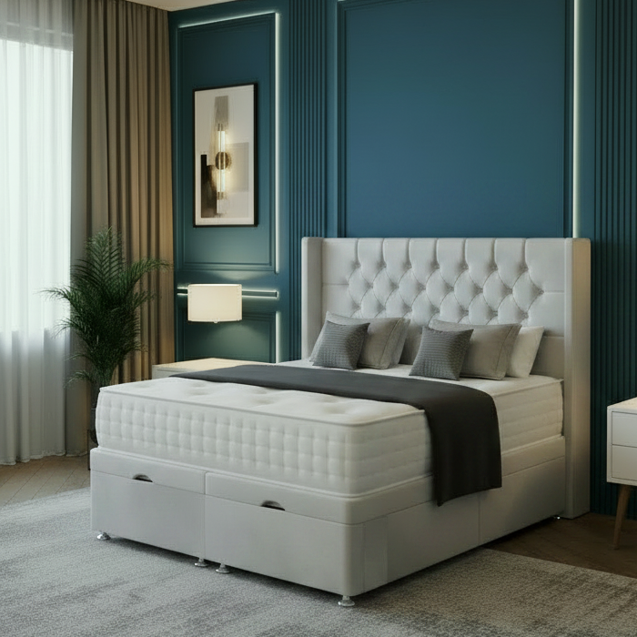 Romeo Ottoman Wing Divan Bed