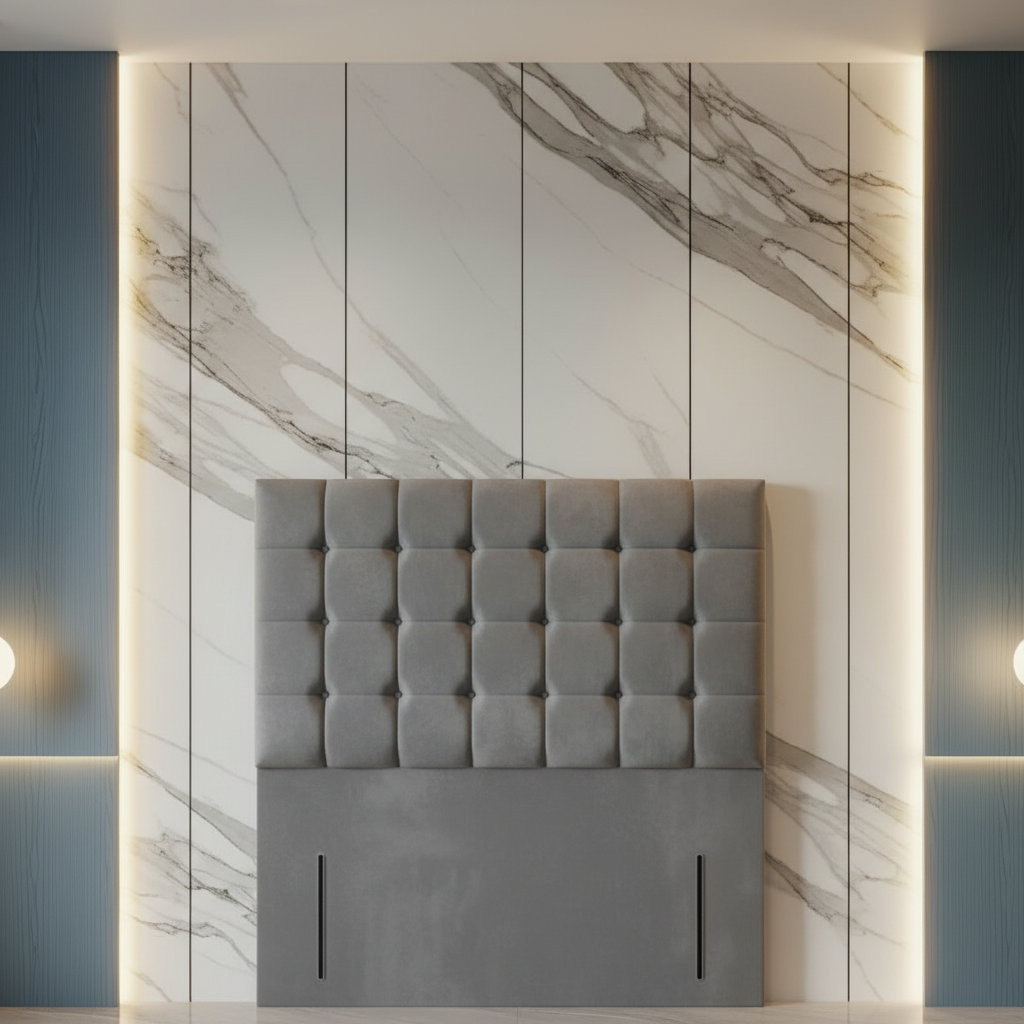 Luxury Ocean Cube Panel Headboard
