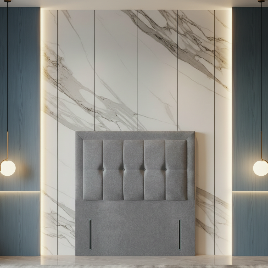 Sofiya Buttoned Cube Luxury Headboard