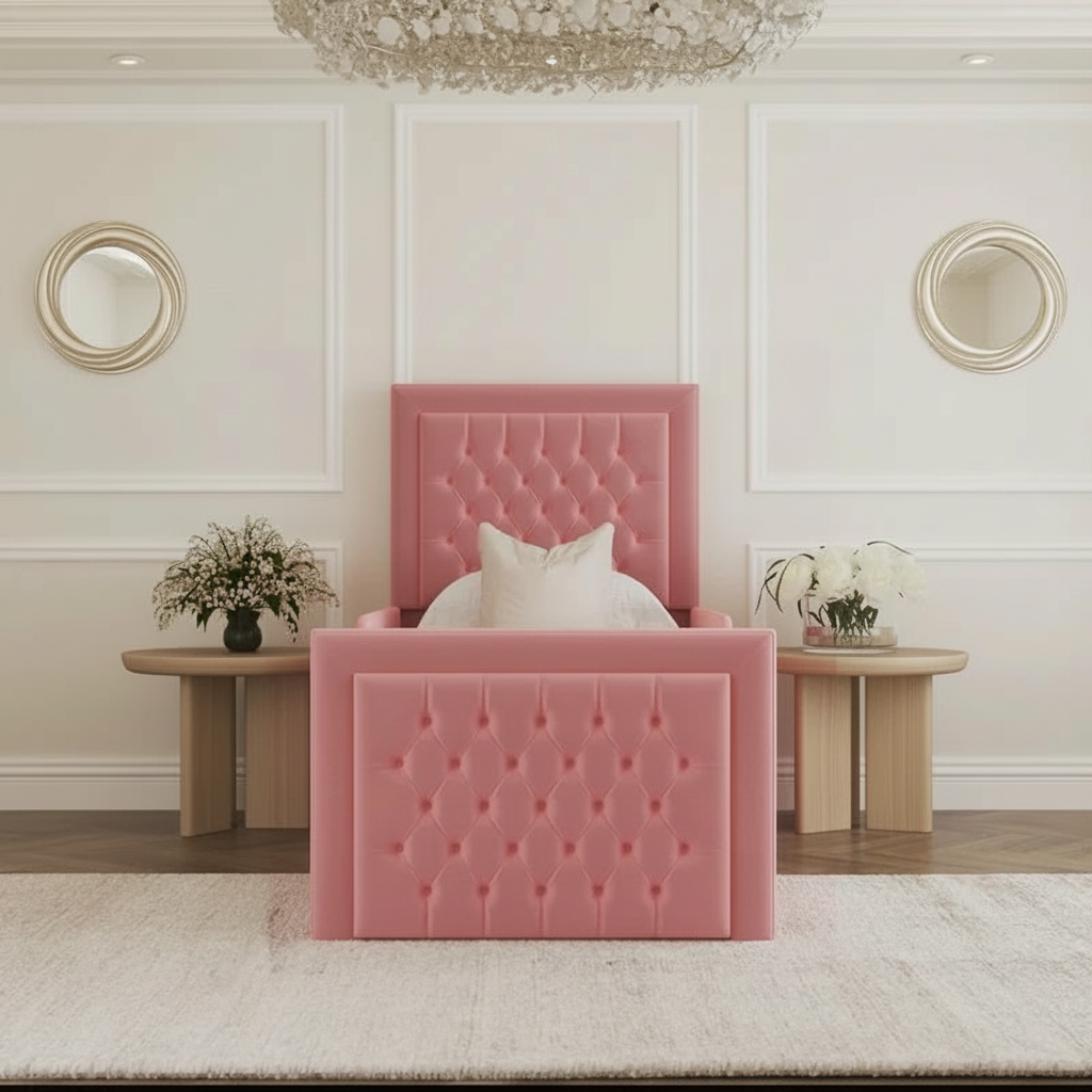 Snoozle Kids Chesterfield Upholstered Bed