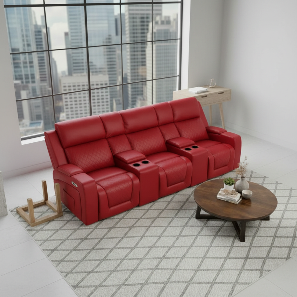 Scarlet Red Luxury Cinema Recliner