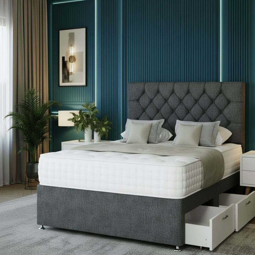 Vienna Grand Chesterfield Inspired Divan Bed
