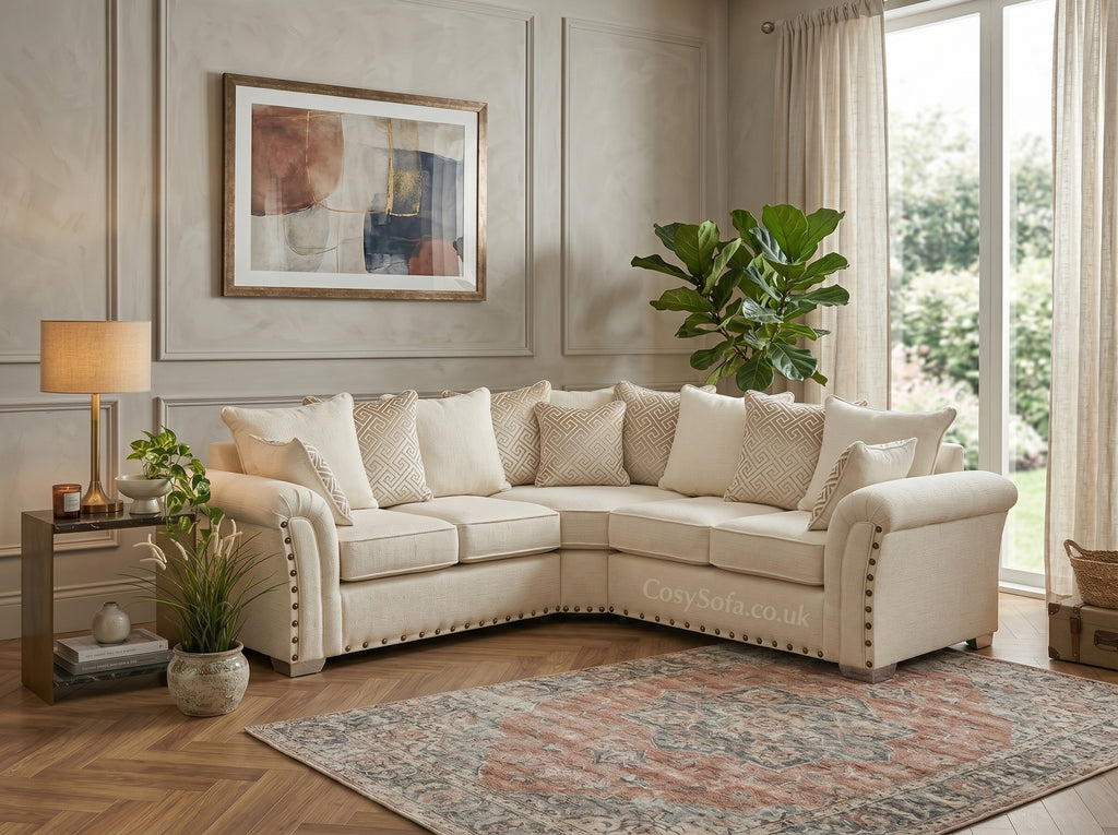 Harrison Luxury Sofa with Custom Size & Premium Fabric Options