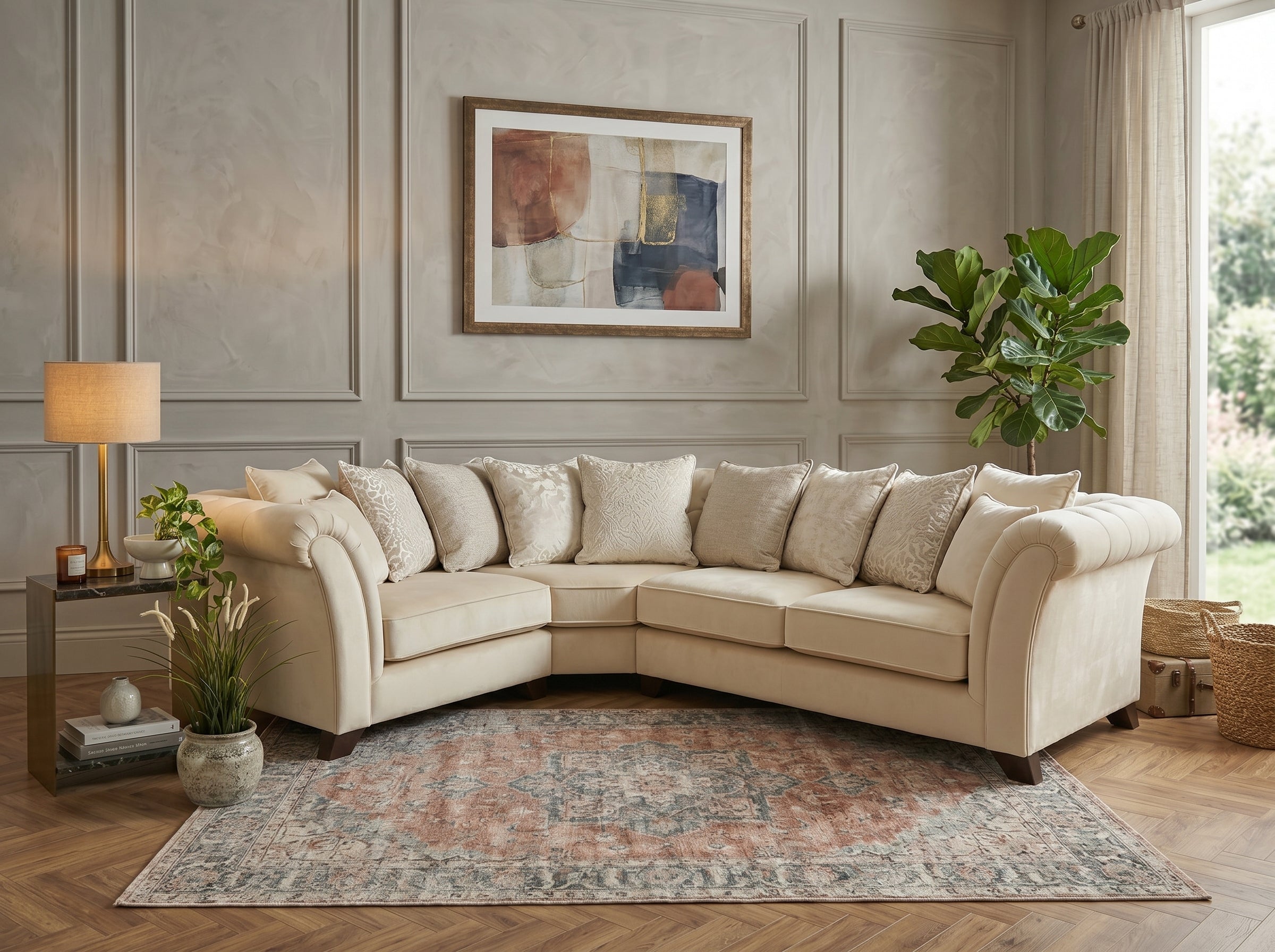 Harrison Luxury Sofa with Custom Size & Premium Fabric Options