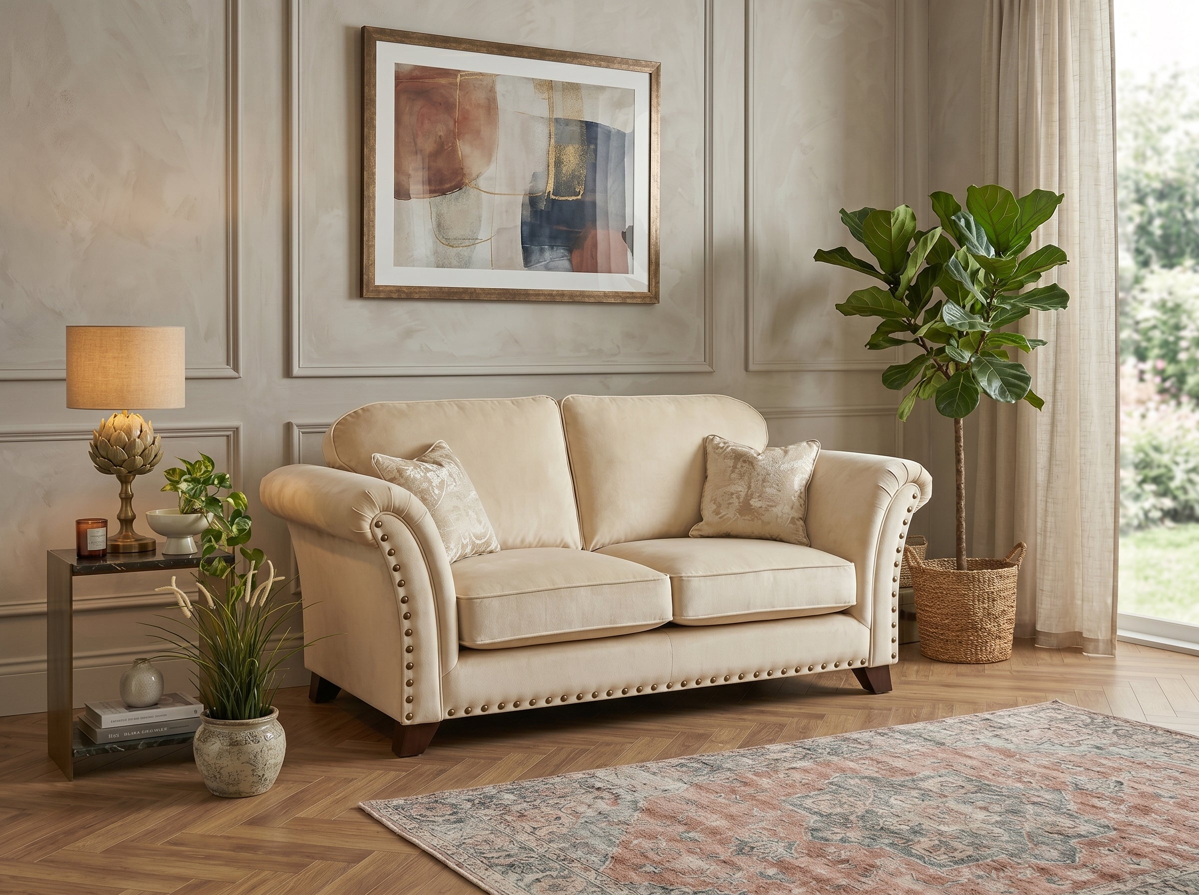 Harrison Luxury Sofa with Custom Size & Premium Fabric Options