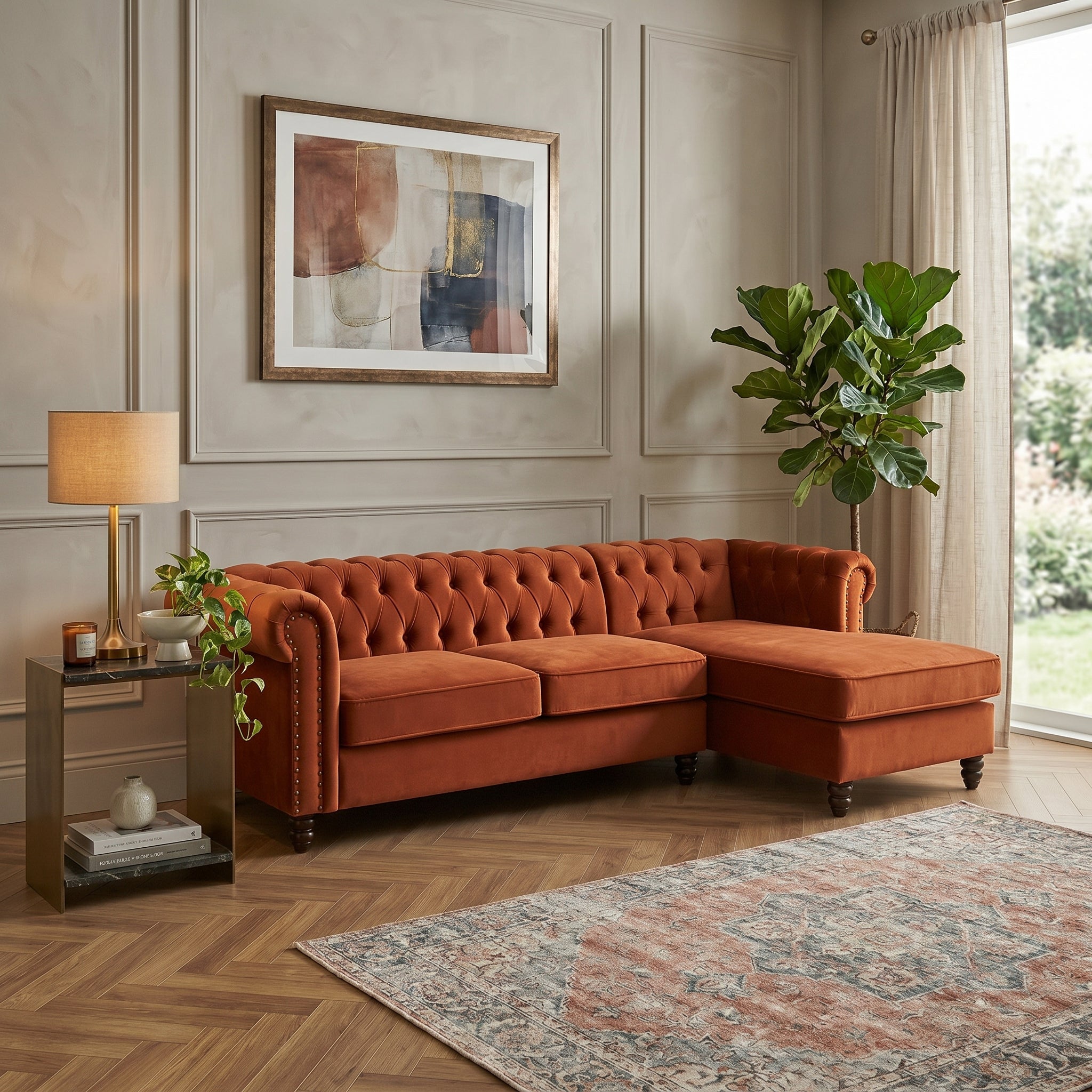 The OLYMPIA CHESTERFIELD Corner Sofa