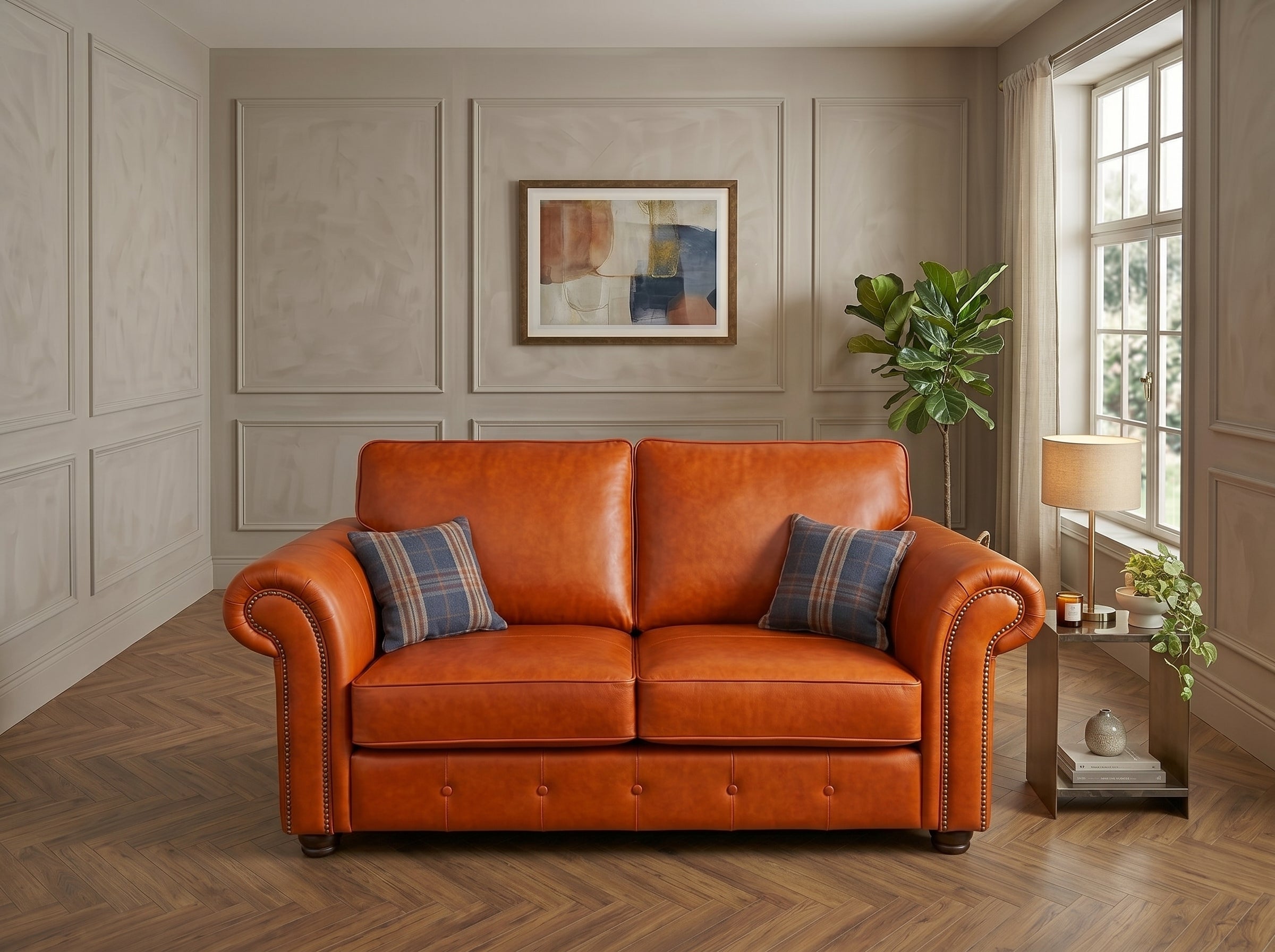 Oakland Tan Suede Sofa Set